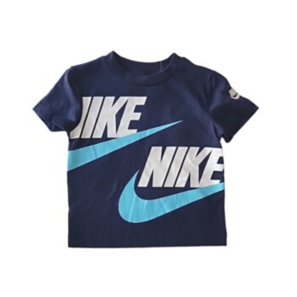 Boys 6-7 Years Nike Big Double-Logo Graphic Tee -NWOT Size 7/ 7LGG (NIKE SIZING)